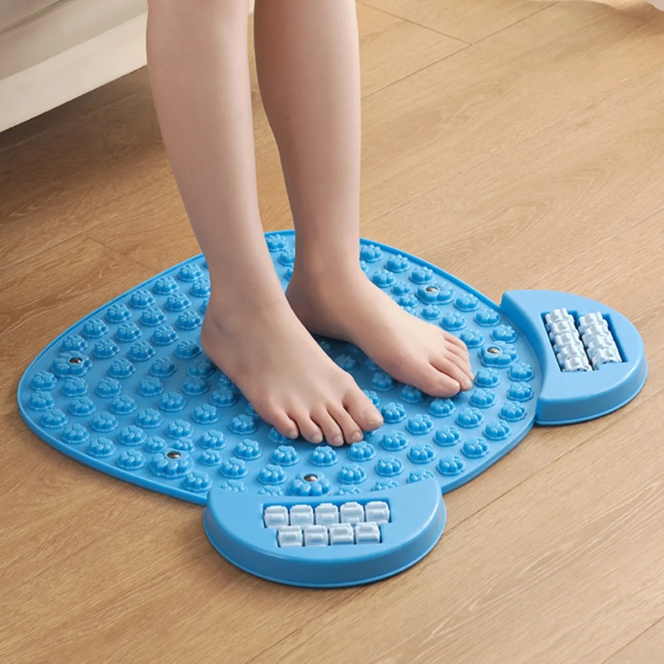 Atsuwell Acupressure Foot Massage 5-Zone Reflexology Mat with  Ball Tracks , Portable Foot Pressure Point Pad for Stress Relief