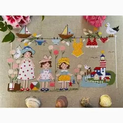 Cross Stitch Set Counted Cross Stitch Set,  Cross Stitch Kit  28ct 11ct 14ct 32ct Metallic aida 16- Childhood 48-34