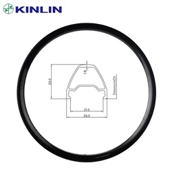 KINLIN 고품질 초경량 자전거 림, 406 자전거 림, 24 홀 디스크 브레이크 링, 20 인치 림