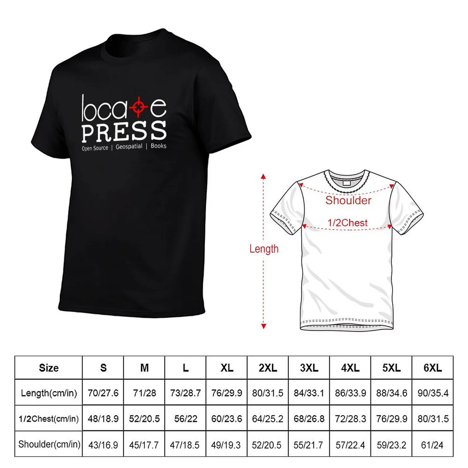Dark Mode! Locate Press Books Logo & Tagline T-Shirt for a boy man clothes mens white t shirts