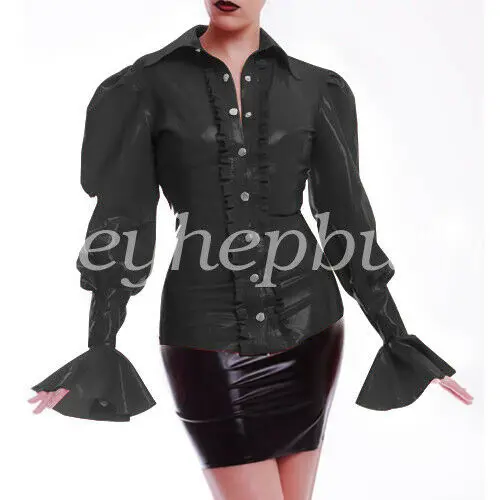 

Manteau 100% Latex Rubber Fashion professional suit Coat Size S-XXL