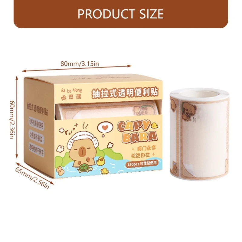 Clear Sticky Notes Writable Memos Pad Self-adhesive Page Marker School Supplies