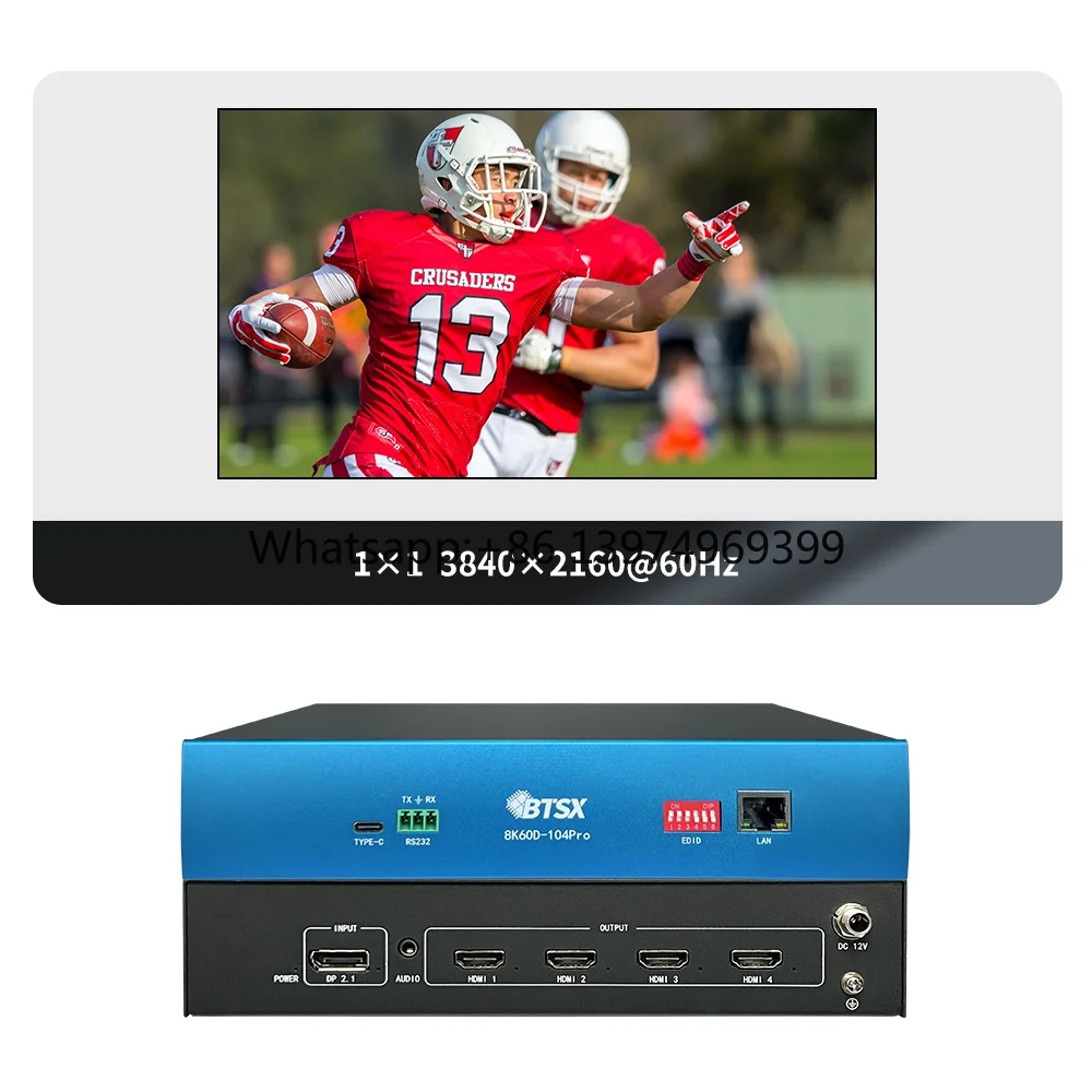 BIT-MSE-8K60D-104Pro Point-to-Point Splicing 1 DP 4 for 2.0 Multi-screen Display Processor 8K60 Input 4x4K60 Output Supports