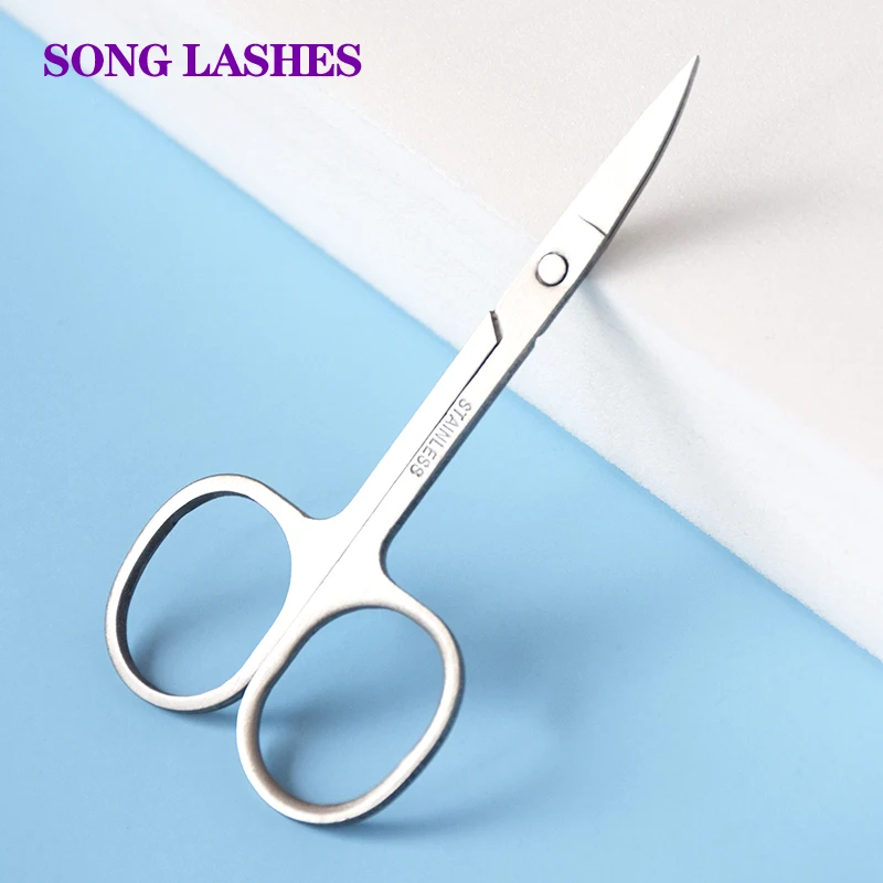 Song Lashes  Stainless Steel Eyelash Scissors Eyelash Extensions High Quality Make Up Tools Individual Makeup Accessories