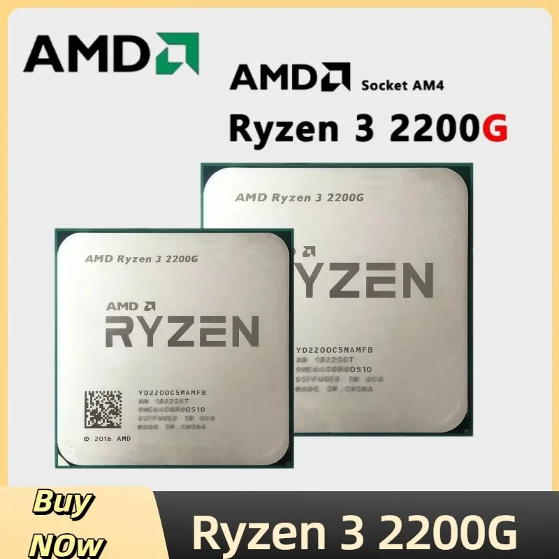 AMD Ryzen 3 2200G Hot Sale Brand New Original CPU 3.5 GHz Zen Quad-Core Quad-Thread Socket AM4 Model YD2200C5M4MFB