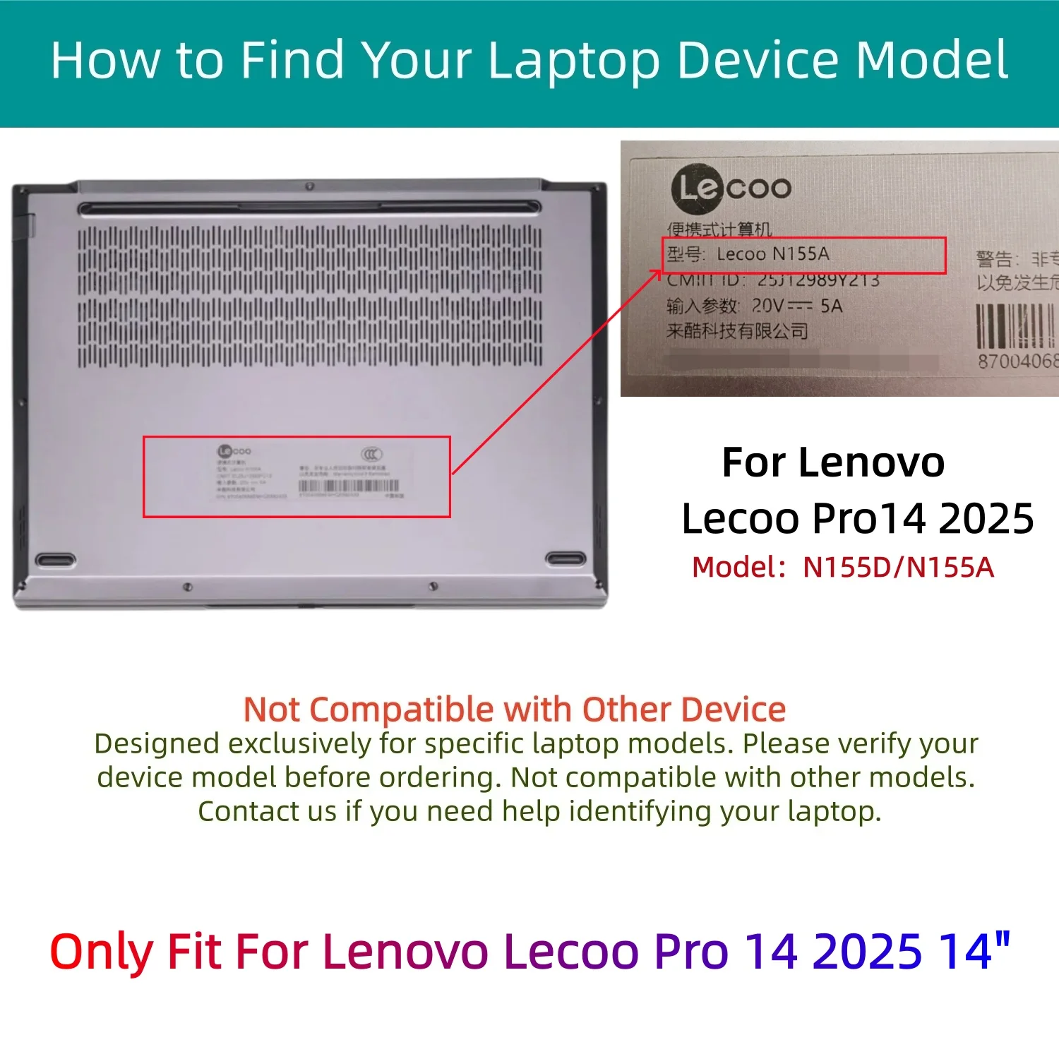 Laptop Skin Sticker for Lecoo Pro 14 2025 14