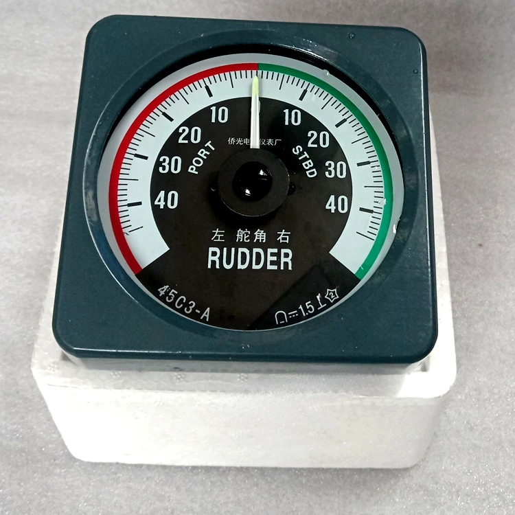 Marine Shockproof Instrument 45C3-A Positive and Negative 40 ° DC Rudder Angle Meter Mechanical Pointer Type 45C3-V