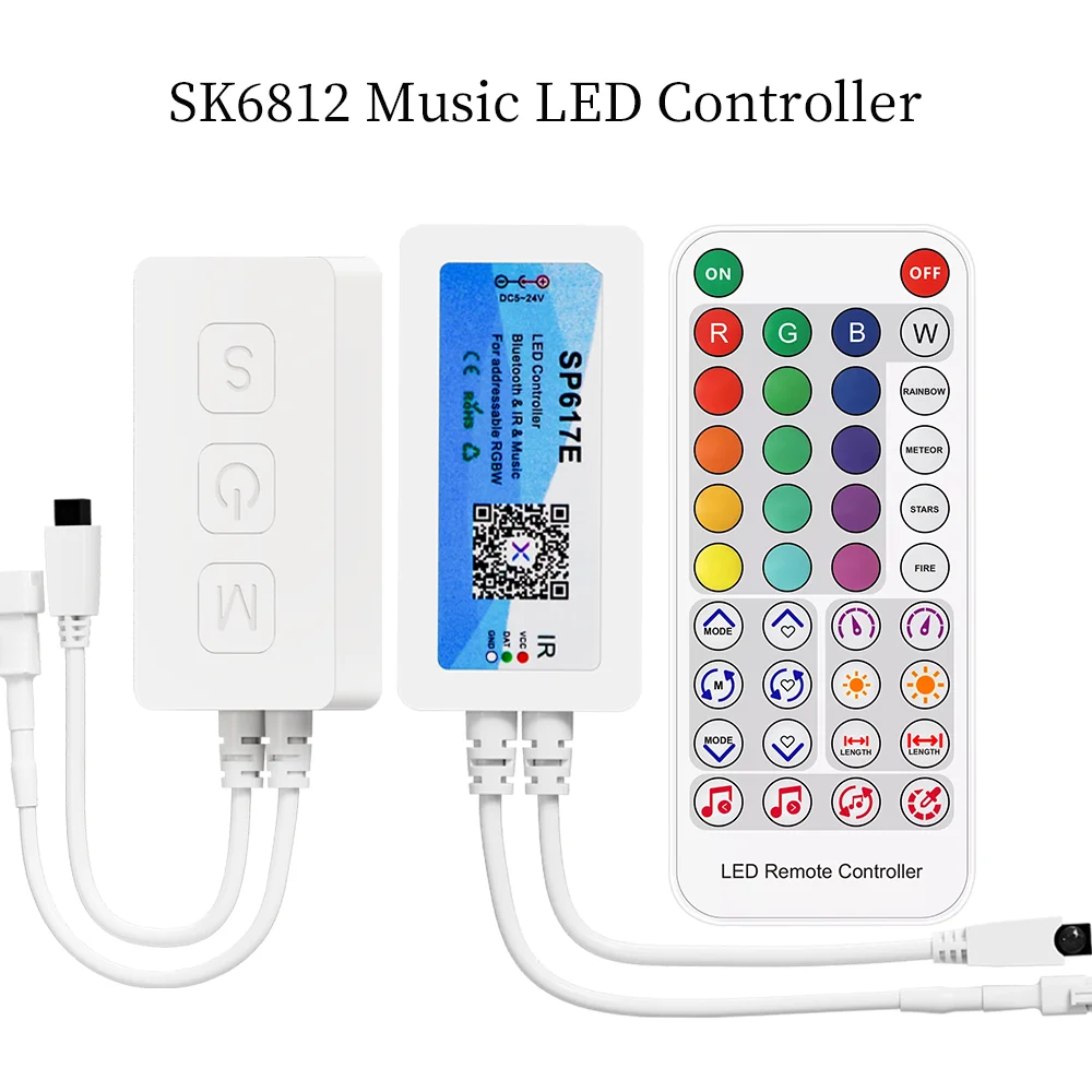 Bluetooth-диммер SP617E со встроенным музыкальным управлением и пультом ДУ