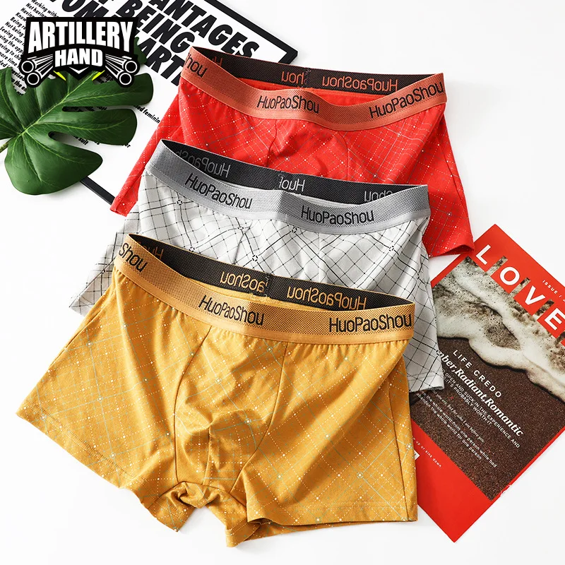 New Printed Cotton Men's Underwear Boxer Shorts Breathable Youth Aro Pants Trend Underpant