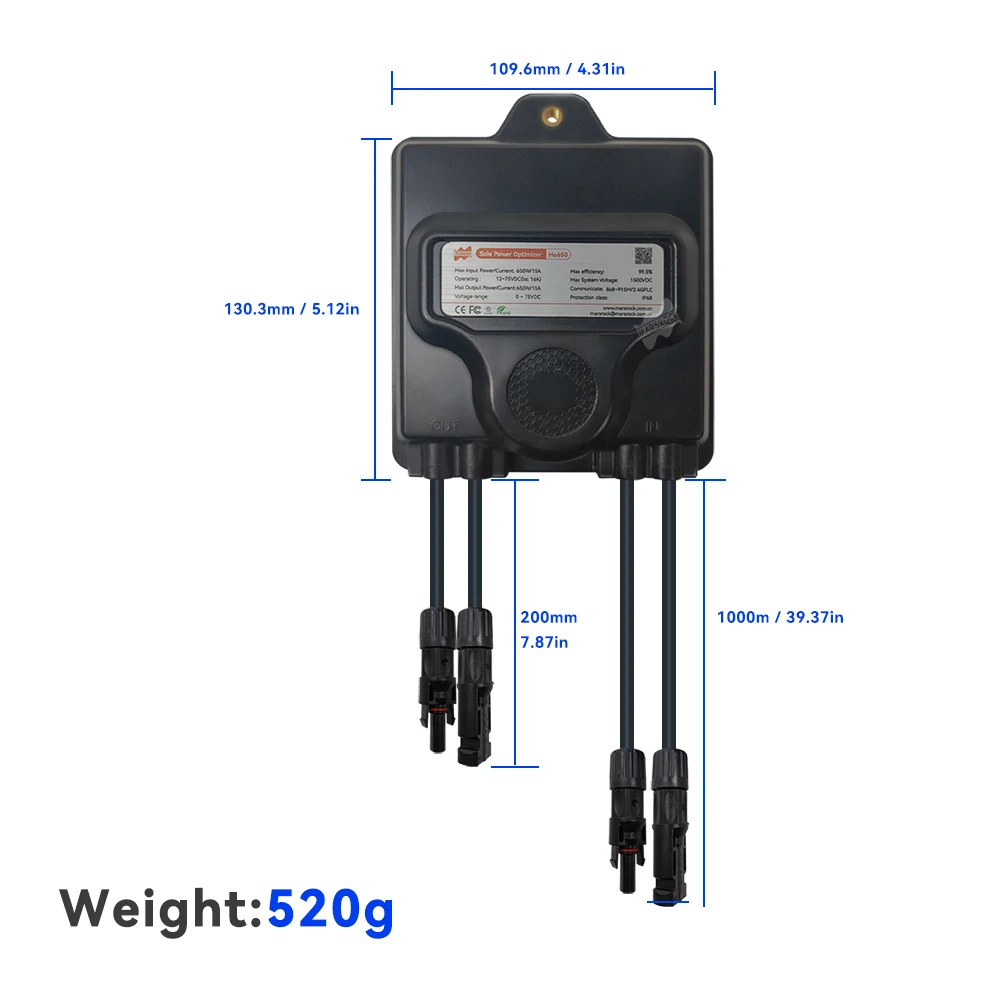 Power Optimizer Solar PV Panels Module-level PV Max Input Power 850W System Voltage 1500V MPPT High Efficiency