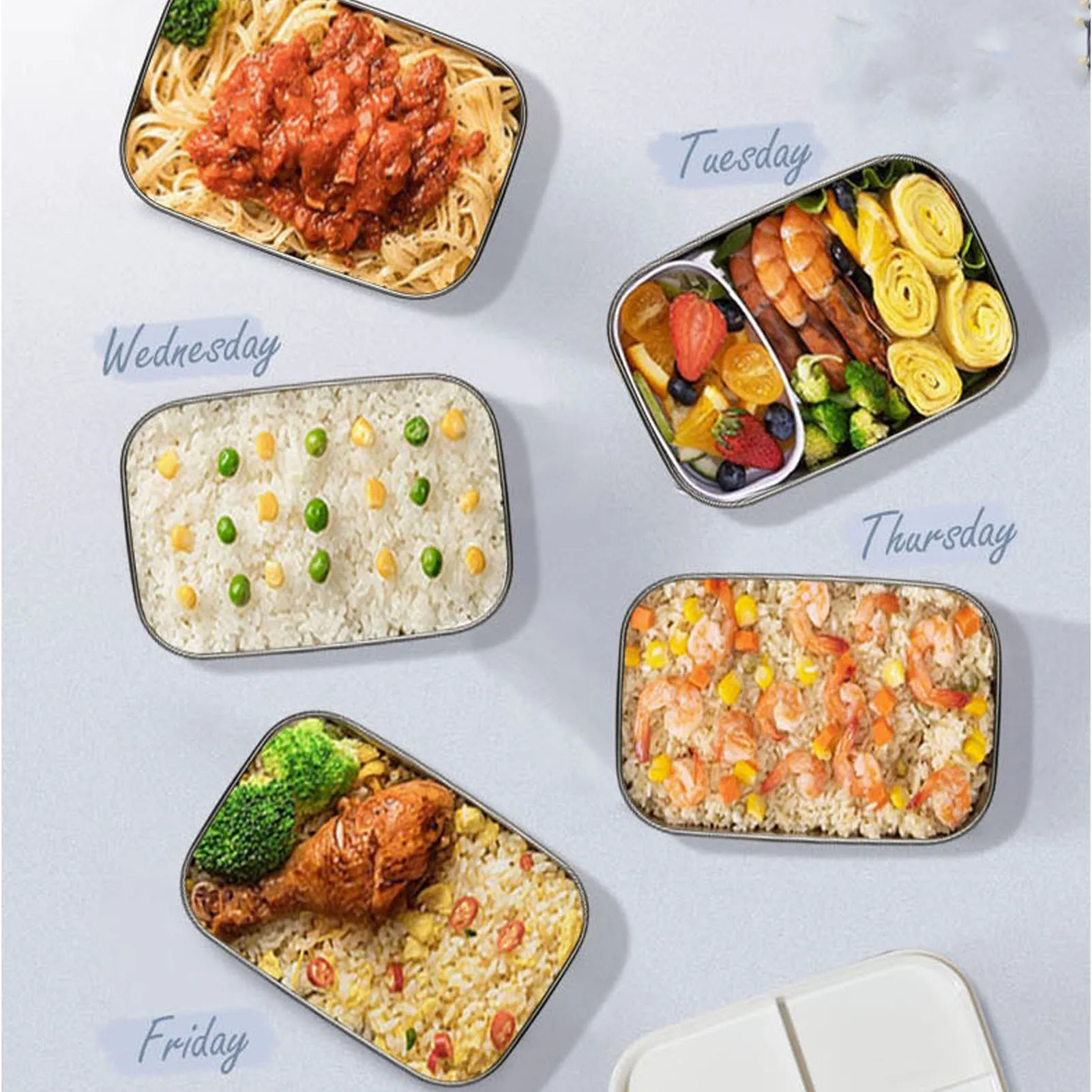 Electric Lunch Box 1.8L 360 Degree Circulation Heating SUS304 Liner Dishwasher Safe Portable Heated Lunch Box for Office Travel