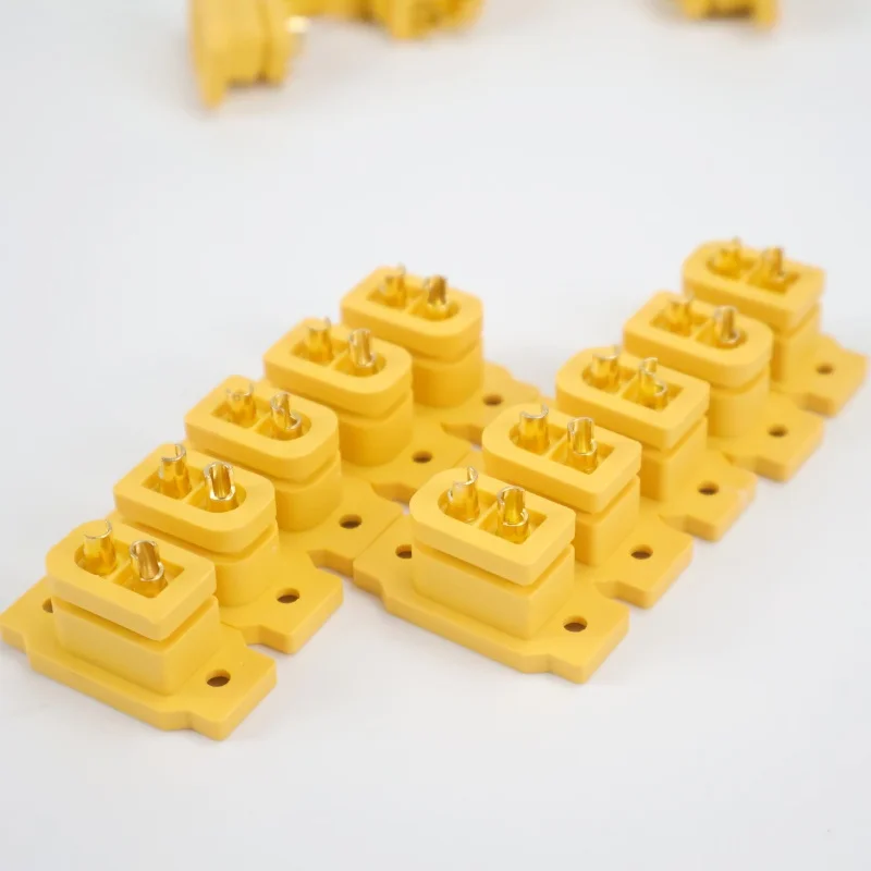 7 Stück XT60E-F Buchsenstecker XT60 Anschlussbuchse mit Schrauben zur Panelmontage für FPV Lithium-Akku RC Quadcopter Drohne – Detail 9