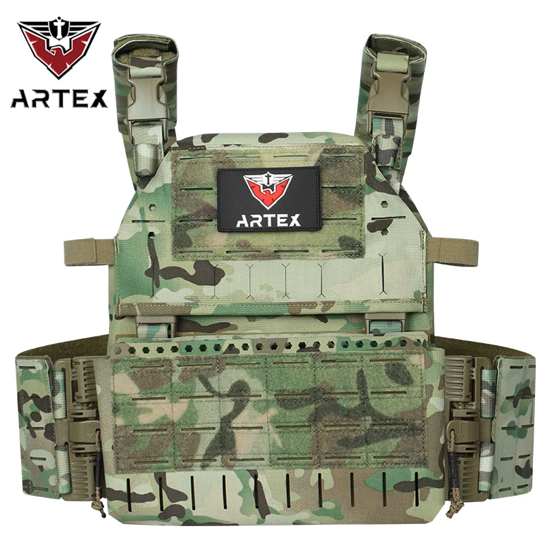 

Artex Laser Cutting Waterproof Quick-Release Tactical Vest Equipment Molle Airsoft Plate Carrier Vest Chest Rig