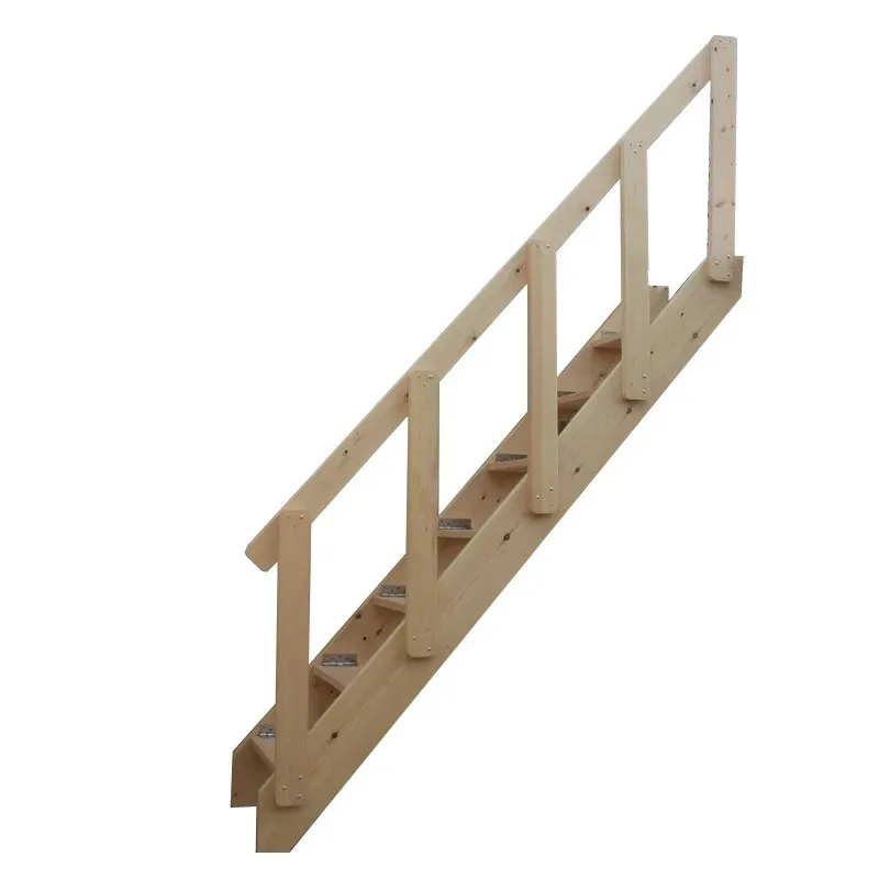【Hot】Solid wood straight single climbing Internet celebrity home folding ladder duplex wall fashion folding loft telescopic atti