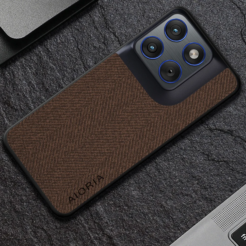 Funda para Motorola Edge 70, funda de lujo de cuero textil suave para teléfono, funda para motorola edge 70