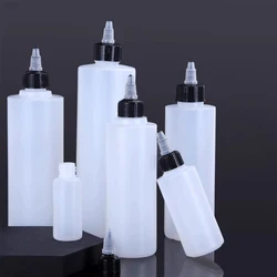 30ml 50ml 100ml 250ml 300ml 500ml Extrusion Tip Bottle Translucent Plastic Bottle Painting Ink Gel Cover Adjustment Bottle