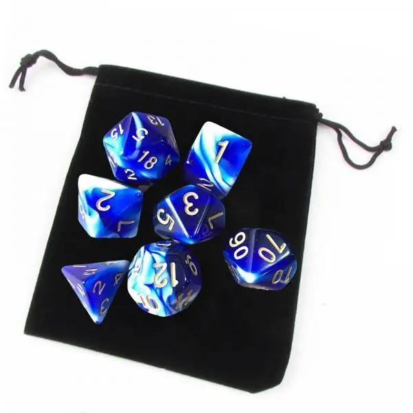

Polyhedral Dices Set with Large Numbers Acrylic Dice Assorted for Math and Tabletop Board Games