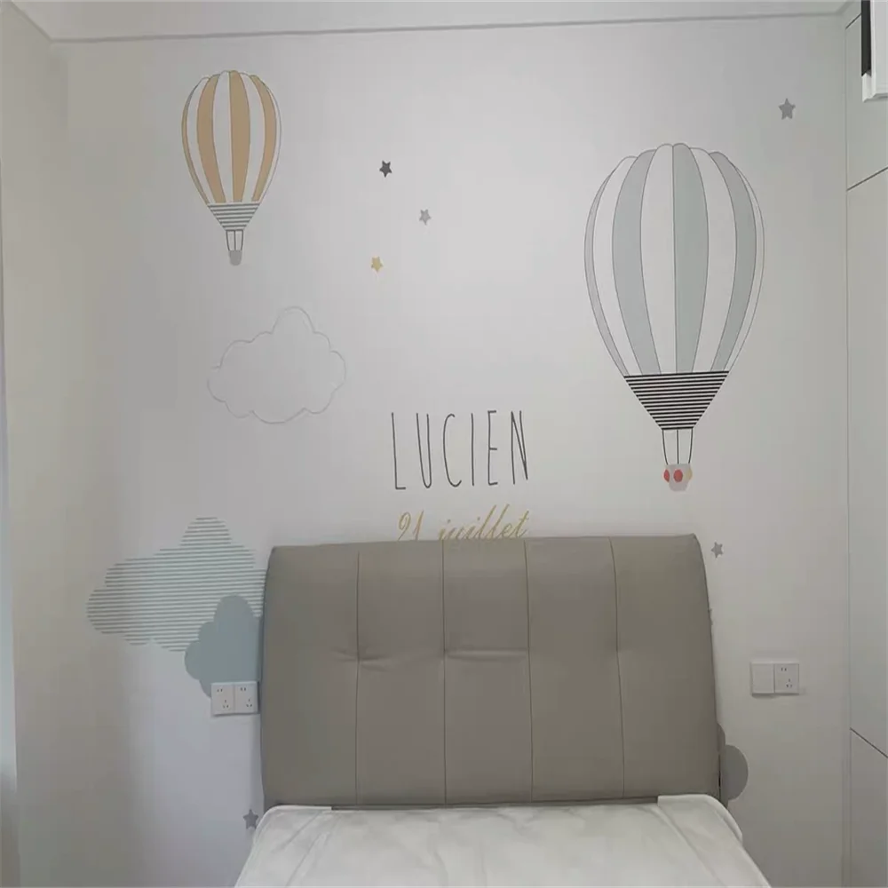خلفية جدارية مخصصة لغرفة المعيشة إعداد ورق حائط بالونات ملونة يطير حلم صور خلفية للجدران ملصقات ثلاثية الأبعاد