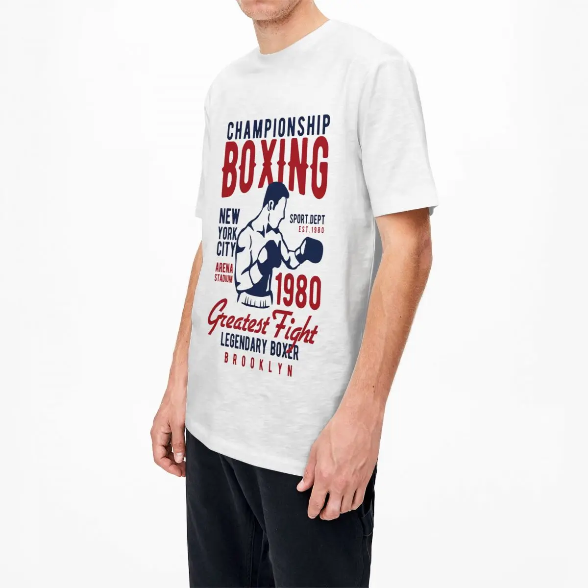 Championship Boxing T Shirt Box 1980 Fashion T Shirts Short Sleeve Streetwear Tops Summer Cotton O-Neck Oversize Tees