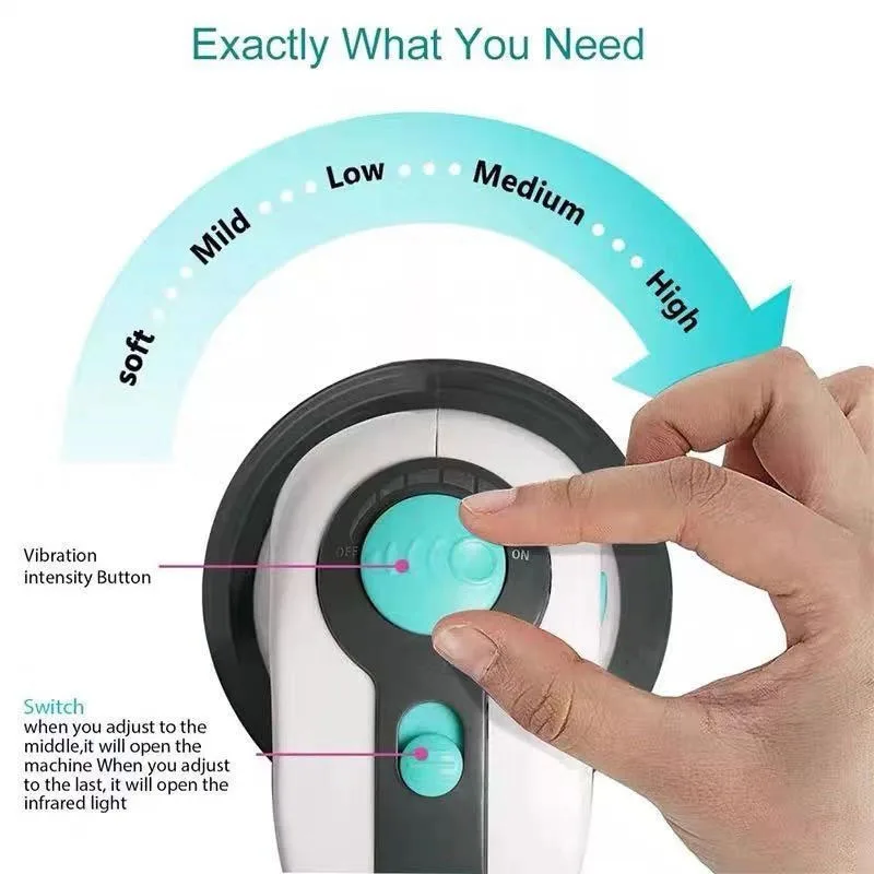 Massage infrarouge portatif 4 en 1, masseur électrique pour le corps, Massage ondulé, Machine pour la tête et le corps