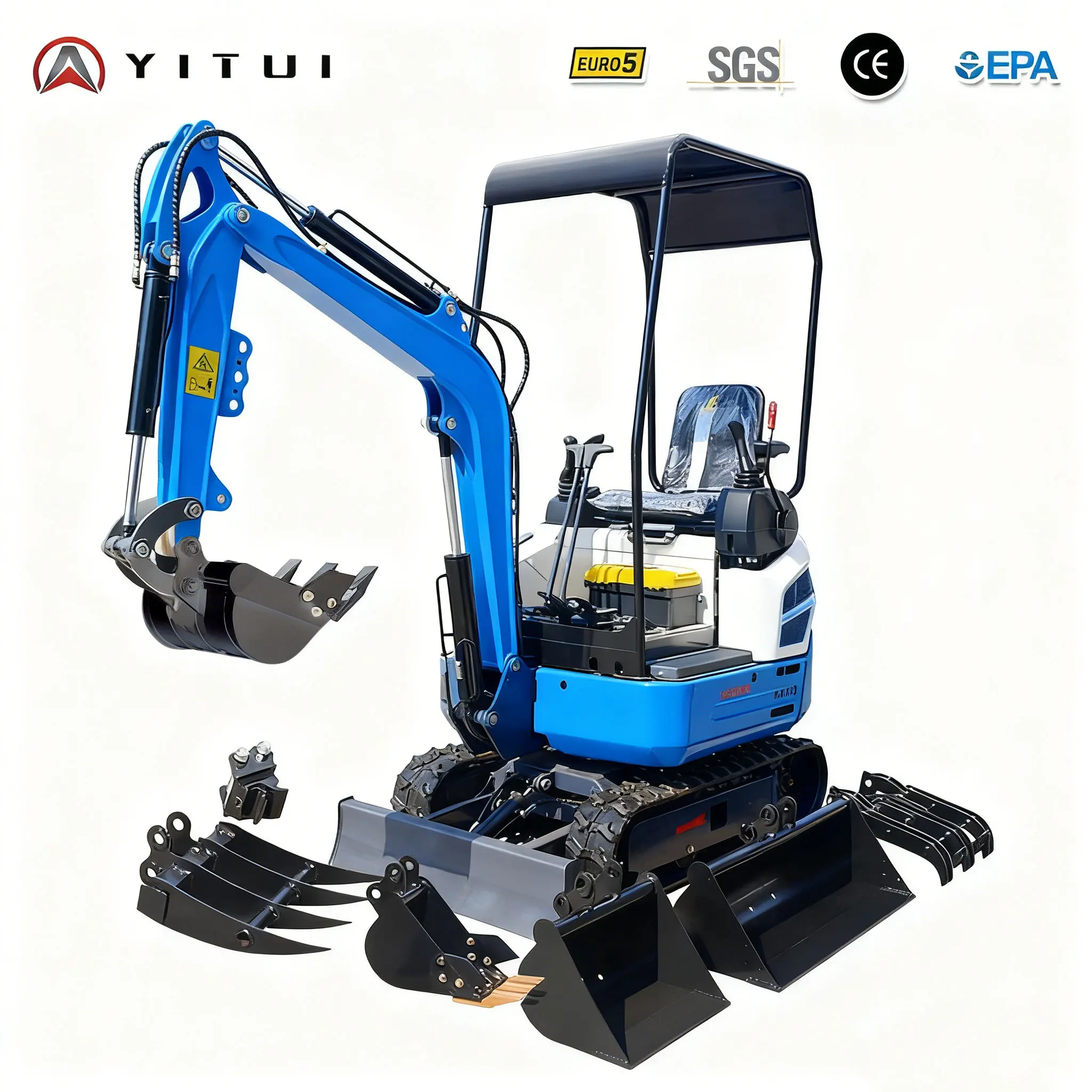 

New Color 2.0 Ton Mini Excavator Custom Hot Sale-Factory Supply Kubota Engine Quality Assurance Free Shipping