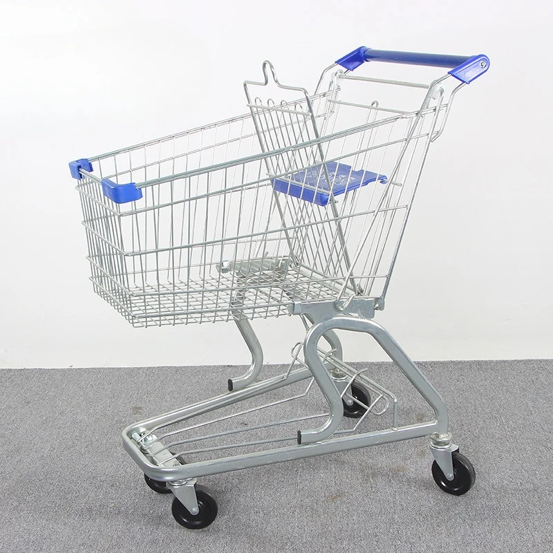 Supermarket shopping cart German 60L trolley Double layer shopping cart