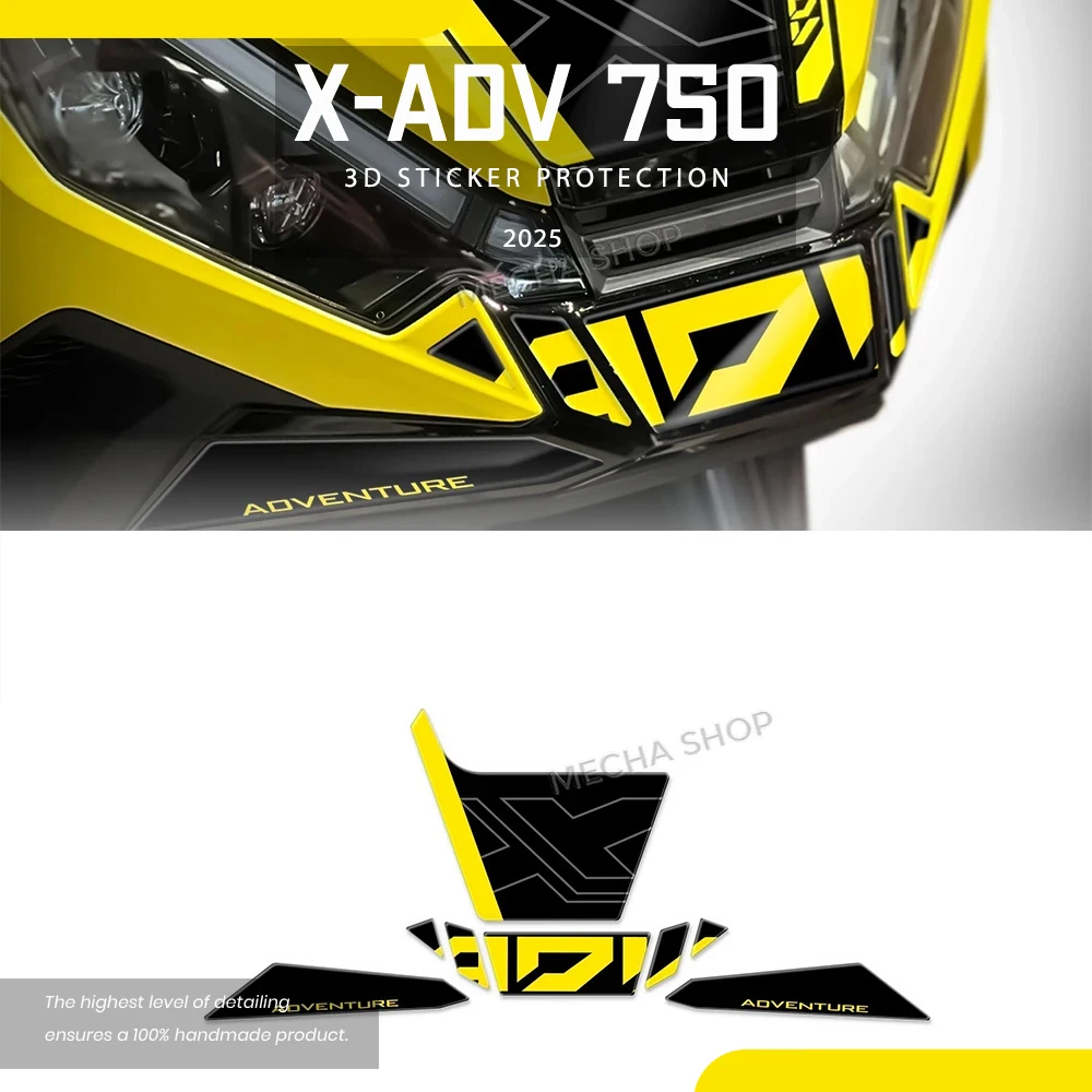 For X ADV 750 2025 XADV 750 Accessories Motorcycle Front Sticker Kit 3D Gel Epoxy Resin Stickers