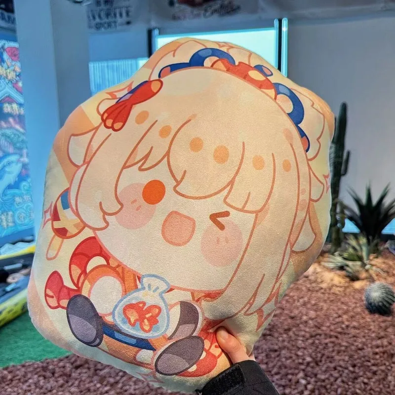 

Аниме-игра GS IMPACT Cos Yoimiya 2025 унисекс 40 см мягкая декоративная подушка с мультяшным принтом на день рождения Prezzie