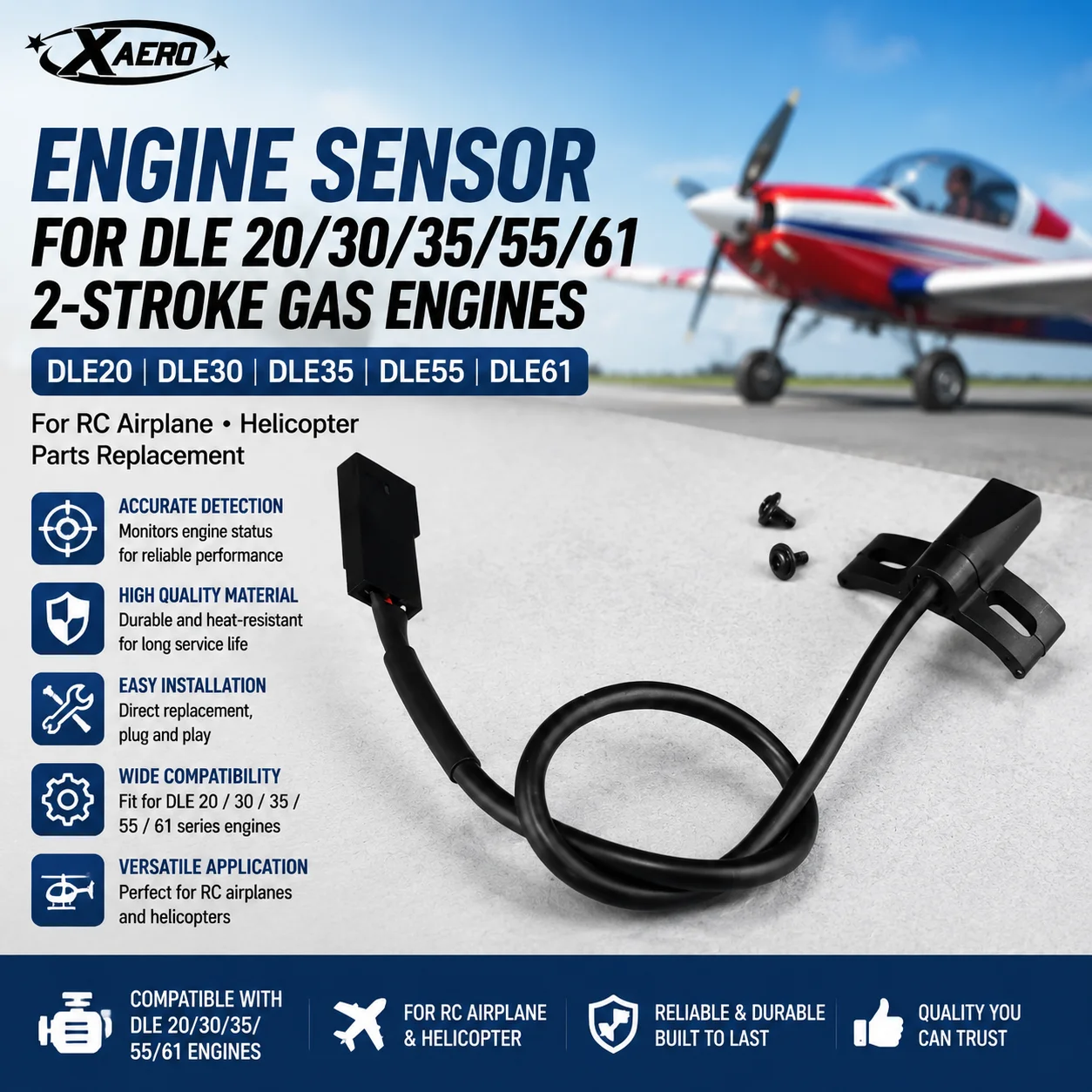 Rc Helicopter Gas - Датчик DLE20 DLE30 DLE35 DLE55 DLE61