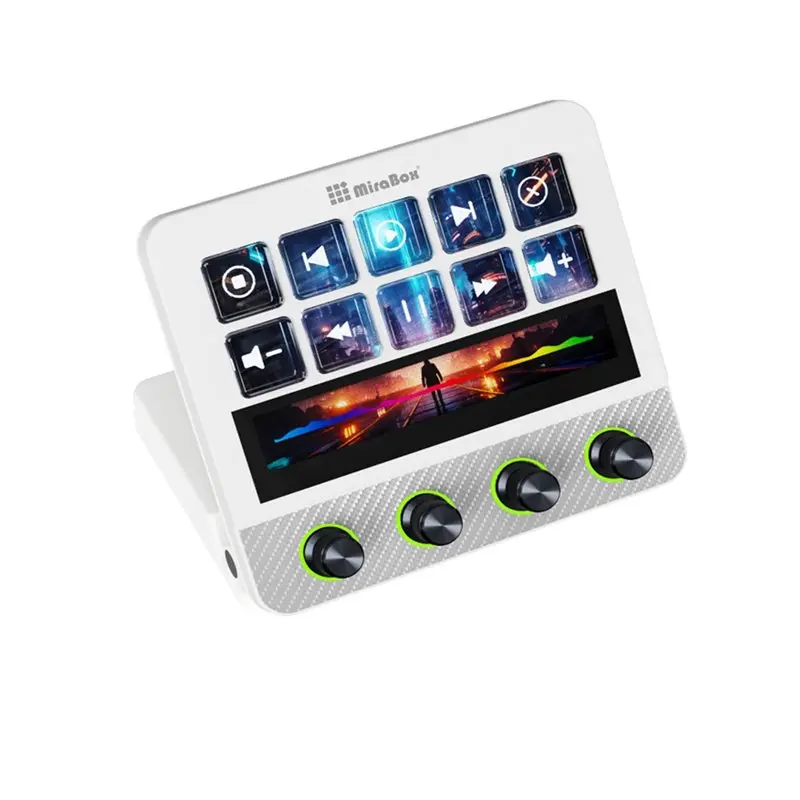 Mirabox N4 Pro 1 Stream Deck Controller 10 Programmable LCD Keys With 500+ Plugins For Streaming/Editing Elgato Alternative