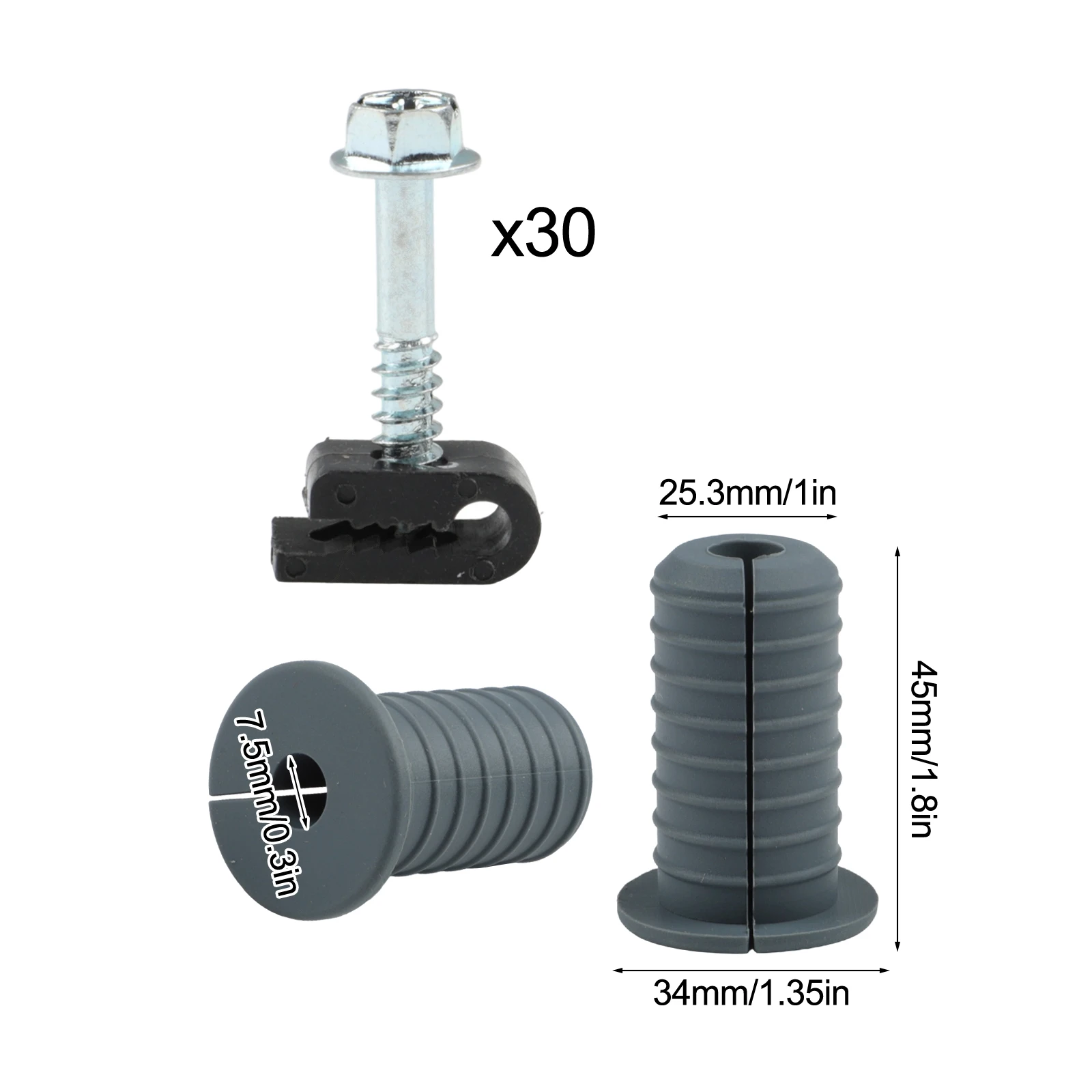 For Starlink Cable Routing Kit with Silicone Grommets 6 Pieces 3 Drill Bits and Wall Clips for Neat and Secure Cable Routing