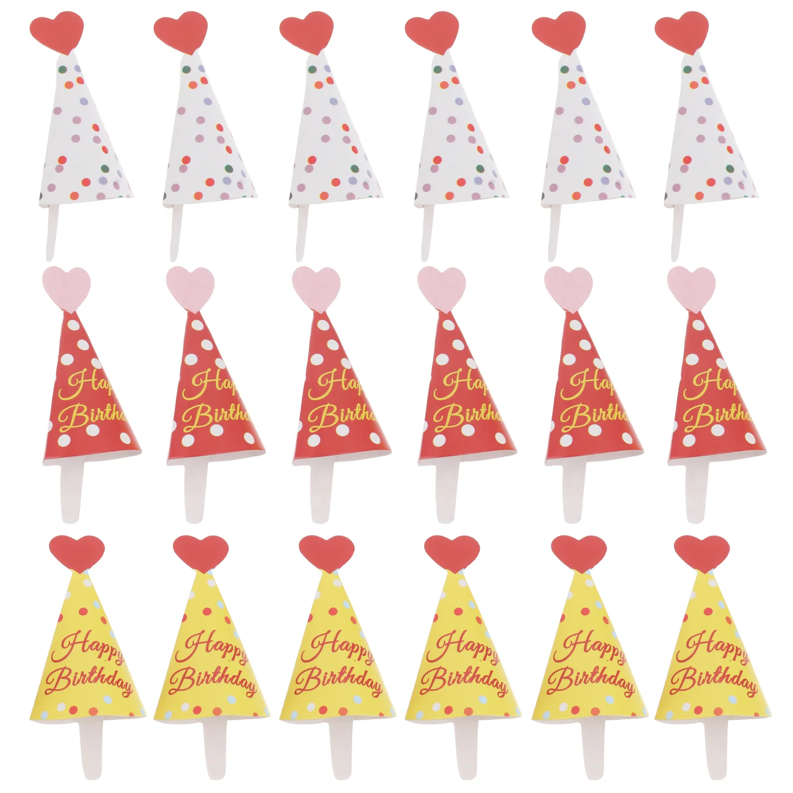 

45 Pcs Cake Insert Baby DIY Dessert Topper Paper Decoration Supplies Birthday Hat