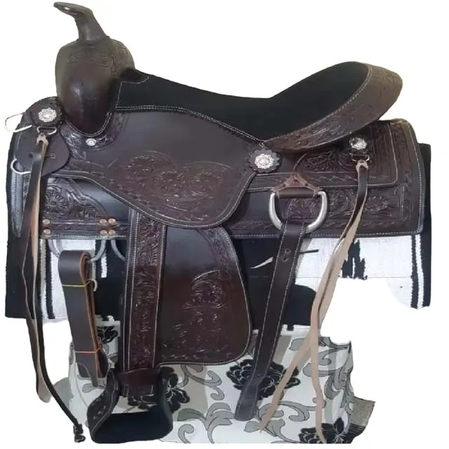 Handmade Premium Quality Leather Western Barrel Racing Horse Saddle Trail Custom Size Design Color With All Accessories Included