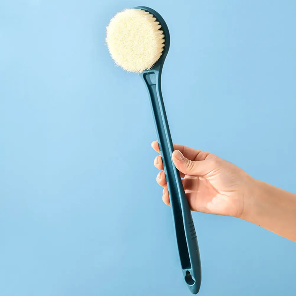 1Pcs Long Handle Body Brush Exfoliating Shower Brush Medium Stiffness Bristles Rub Soften Skin Stimulate Circulation Glow Effect