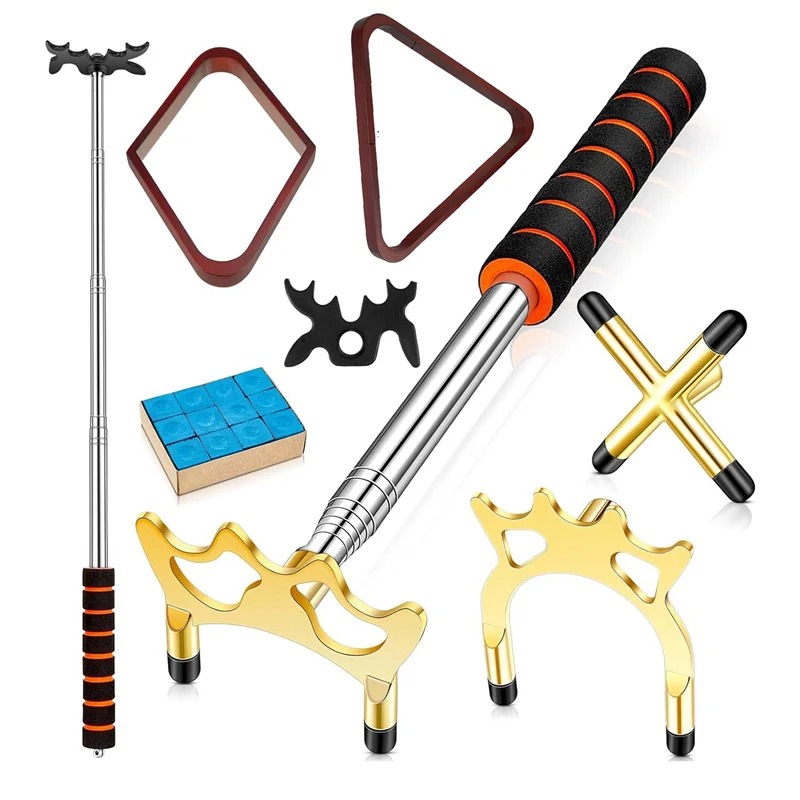 

NALFI-выдвижной бильярдный кий-бридж со съемной латунной головкой моста из 3 шт.