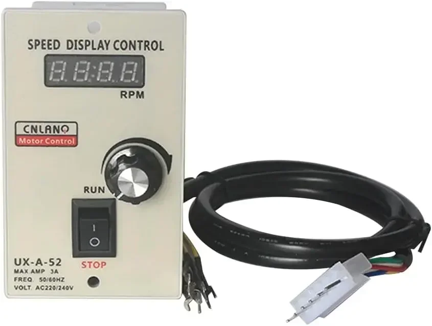 AC Motor Speed Controller Regulator 220V Digital Display Anti-noise Switch Forward & Backward 6W-400W Governor