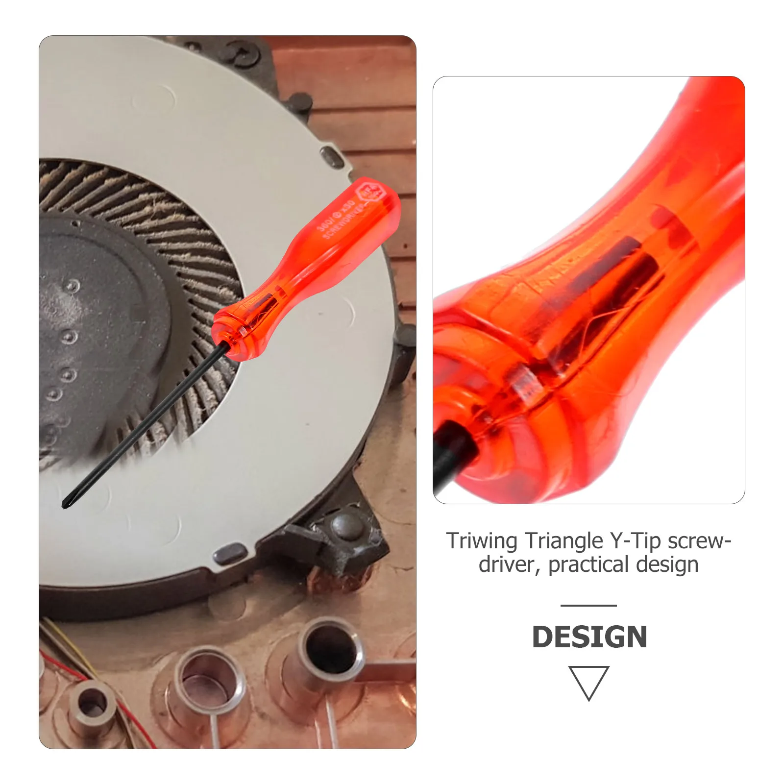 5pcs Game Console Repair Tools Durable Triwing Y-tip Screwdriver 11cm Red Portable Triangle Tip Hand Tool Gaming System