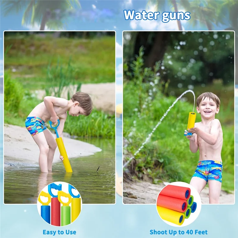 A18E-Pool Toys For Kids, Adults, Bulk Summer Outdoor Swimming Pool, Backyard, Beach Water Game Fighting Play (4 Pack)