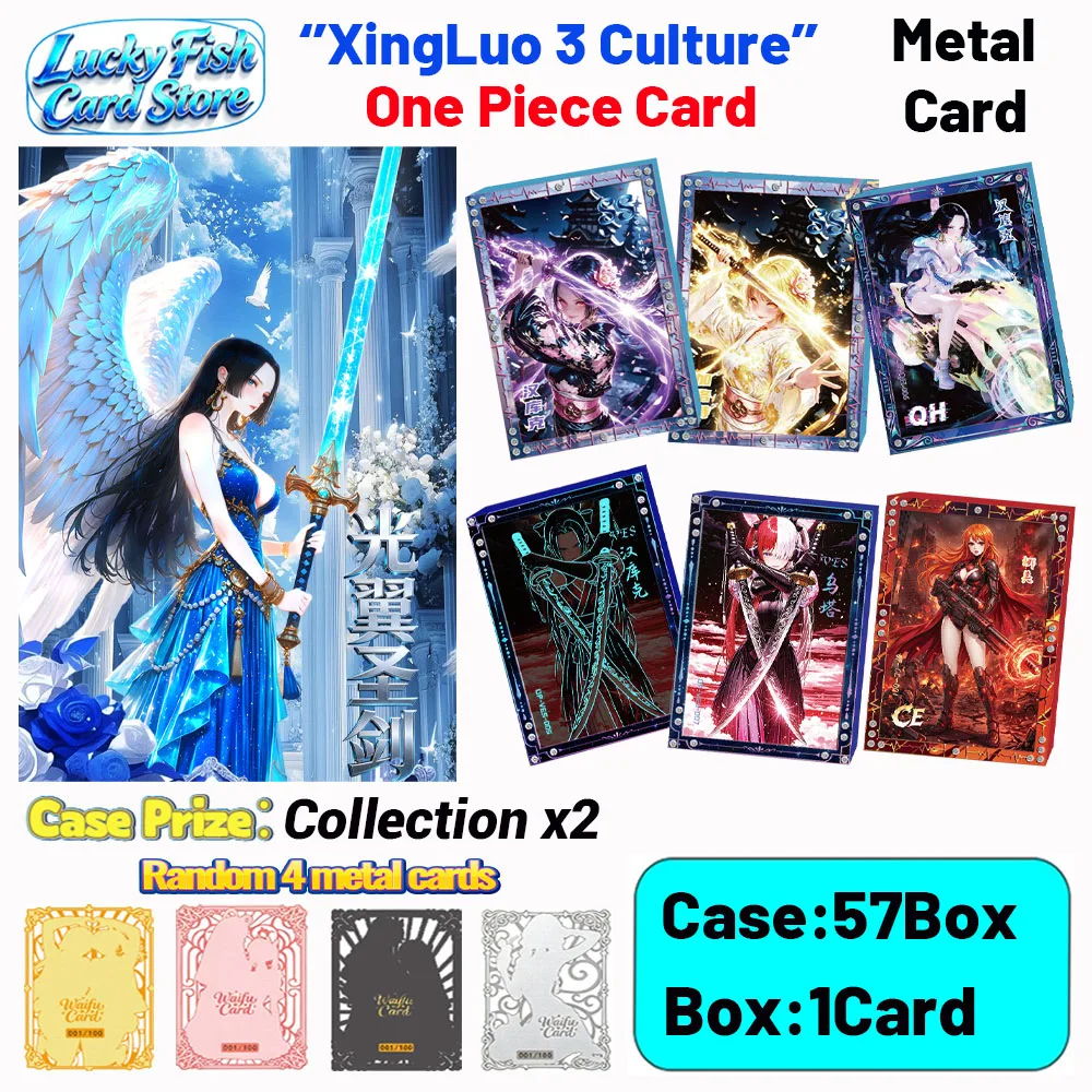 Wholesale 2026 New XingLuo One Piece Metal Card Game Luffy Zoro Collections Card Hobby Collectibles Cards for Child Gifts Toys