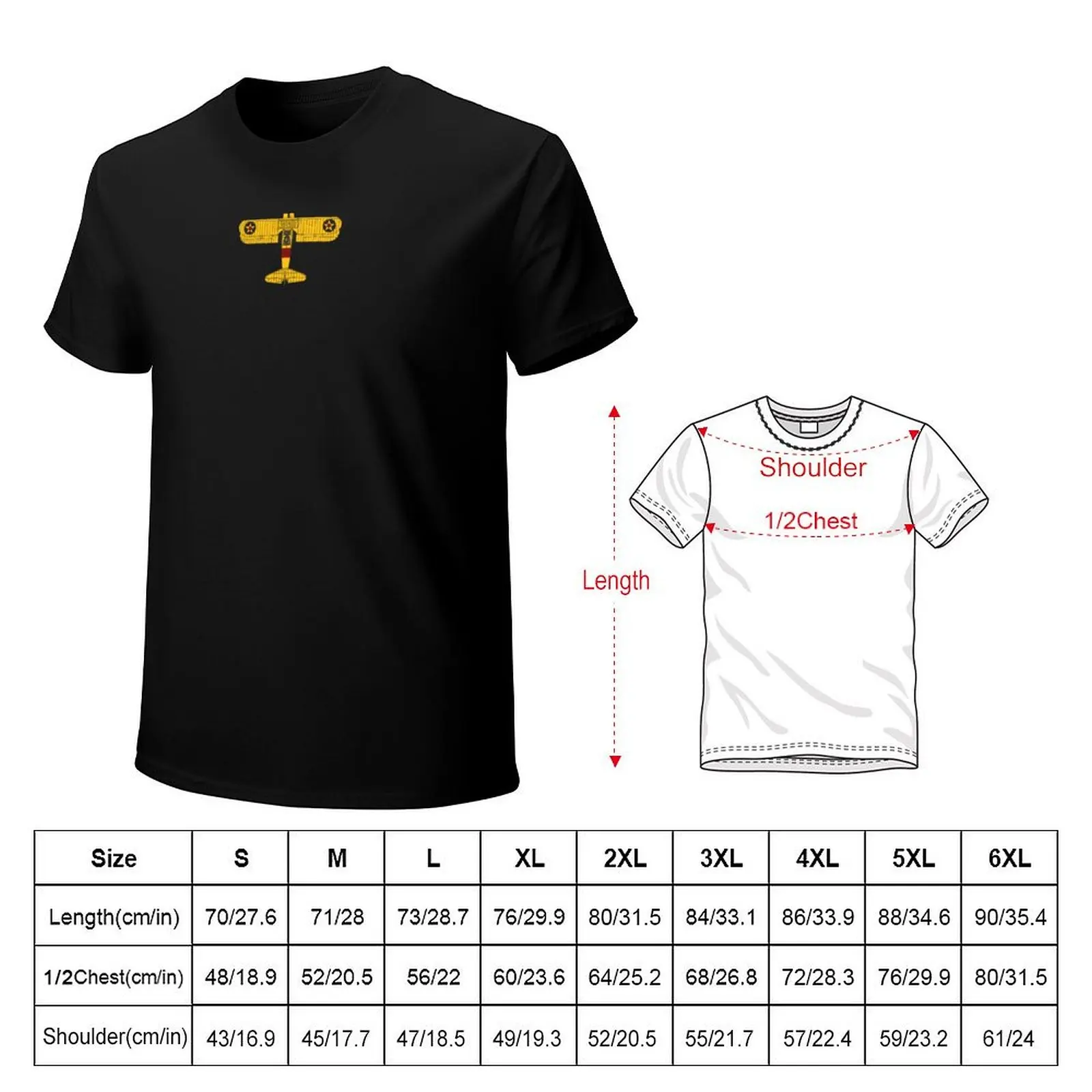 Stearman Biplane Design T-Shirt Standard Fit Solid Tee Shirt