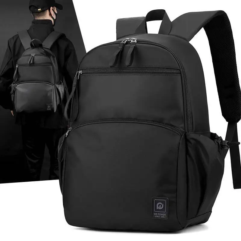 Trendy Men's Minimalist Backpack Versatile Backpack Large Capacity School Student Computer Travel Bag Washable Unisex Backpack
