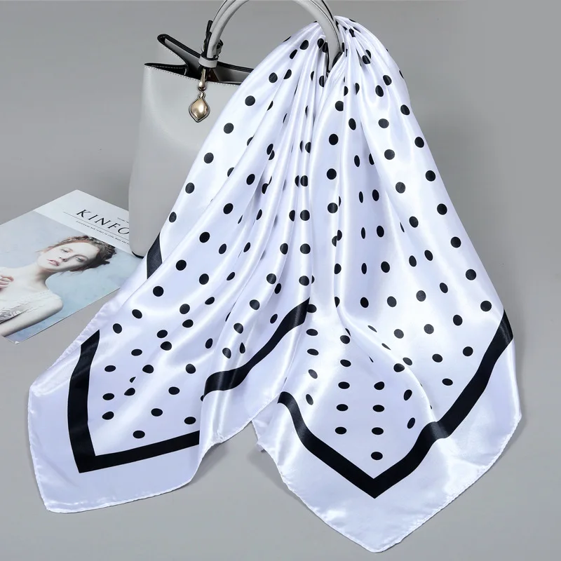 

Small Silk Scarf for Women, Large Square Scarf, Gauze Scarf for Spring, Autumn, and Winter, Paired with a Shirt, for Middle-Aged Mothers, Square 90×90 Thin Scarf