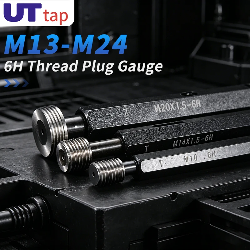 UT TAP 1PCS 6H M14-M24 Steel Gage Metric Fine Tooth Thread Plug Gauge High Quality WholesaleM13M14M15M16M17M18M19M20M21M22M23M24