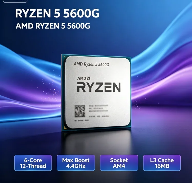 Mini PC Assembly CPU AMD Ryzen5 5600G Built In Graphics No Independent Card Needed 3.9GHz 4.4GHz 65W AM4 Without Cooler