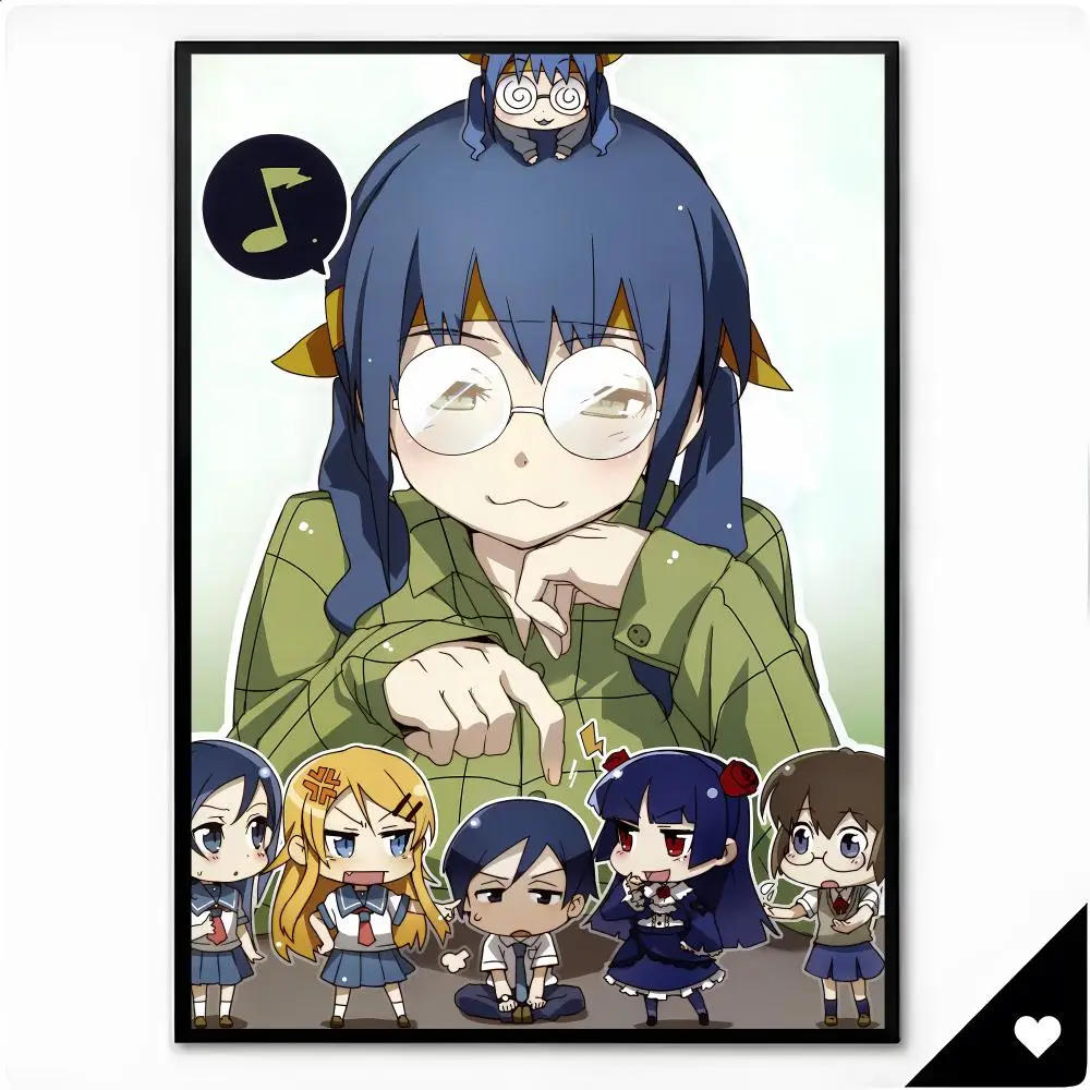 Playful Quirky Anime Oreimo Poster Premium HD Decor Wall Art for Interior Room Makeover Home Accents Gift
