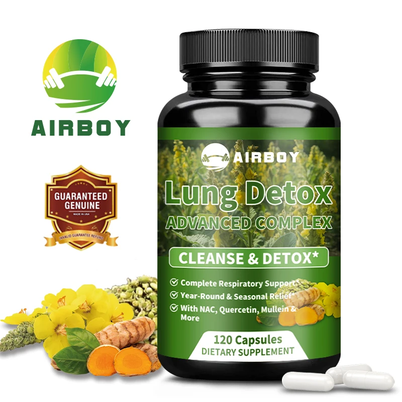 

Lung Cleanse & Detox Capsules - Support Bronchial & Respiratory Health, Lung Care