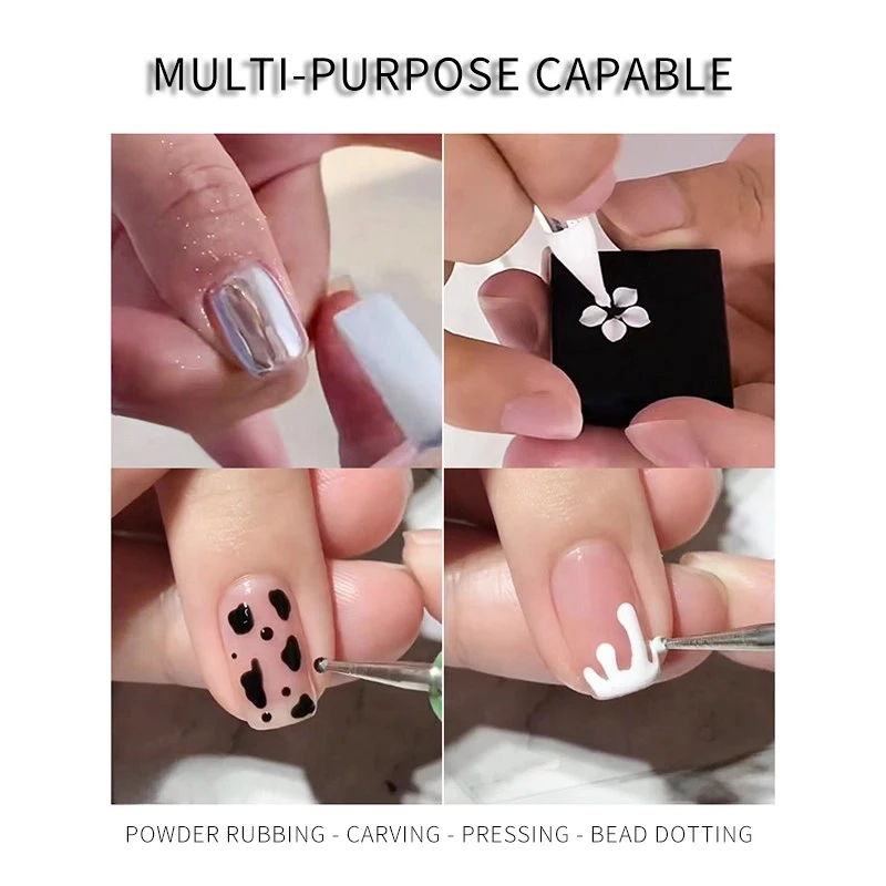 네일 도팅 도구 - 도트 스틱 로드 펜, 라인스톤 피커 애플리케이터 펜 펜슬 용품 스타일리스트 아트 액세서리 재료 매니큐어