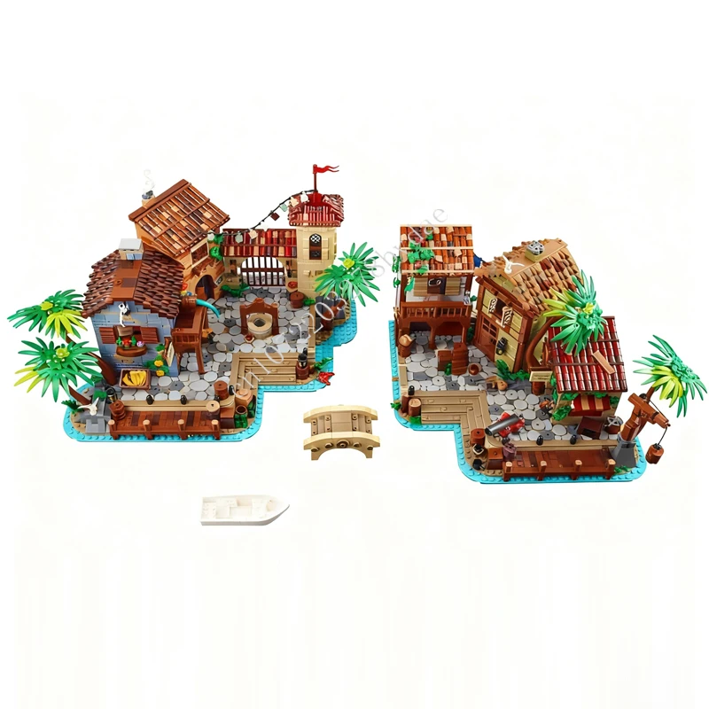 4005PCS The Thieves of Tortuga MOC streetview Holiday Puzzles Sets Architecture Creative Christmas Birthday Toys Gift Kids Ages