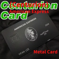 Carta americana personalizzata personalizzata in metallo nero joke props American Centurion card Metal card