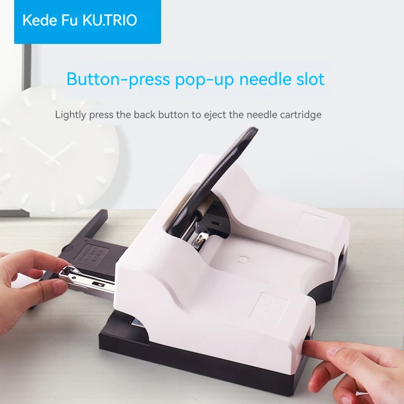 Standard Double-Head Stapler Effortless Dual Stapler For Office Stapling 2-50sheets Paper Desk Labor-Saving Book Binding Machine